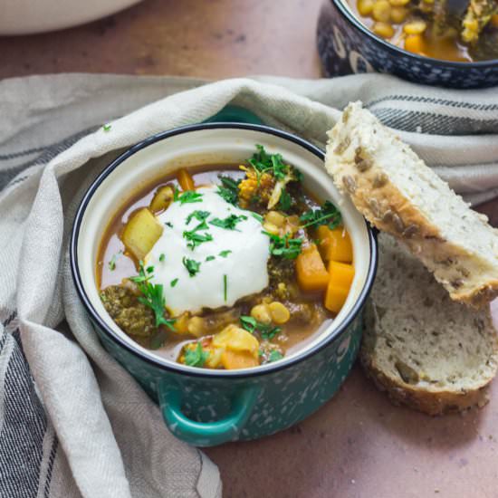 Turkish Split Pea & Vegetable Soup