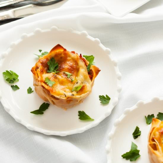 Mini Lasagna Cupcakes