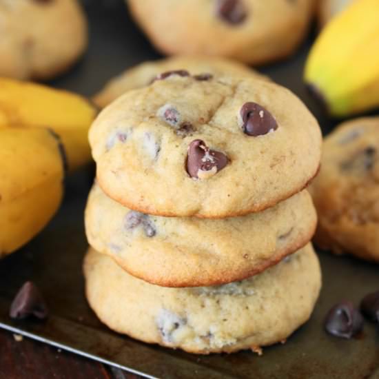 Banana Chocolate Chip Cookies