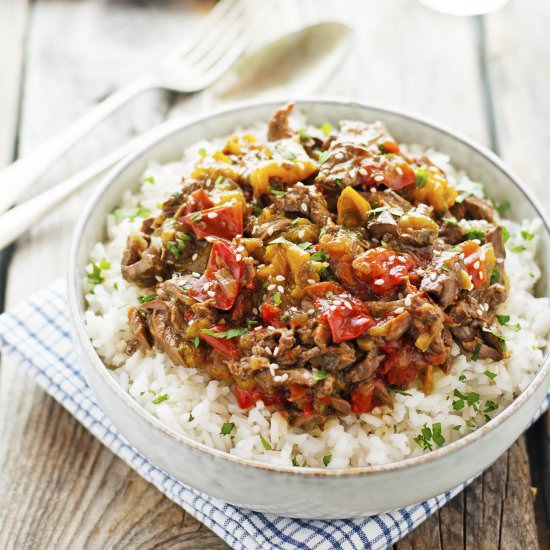 Crock Pot Pepper Steak