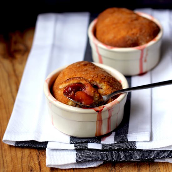 Polenta Plum Cobbler