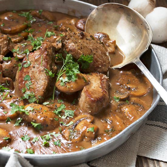 Mushroom Marsala Pork Tenderloin
