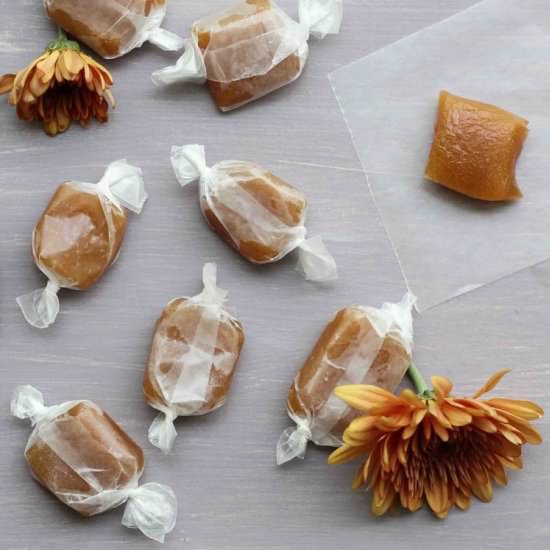 Pineapple Ginger Chewy Caramels