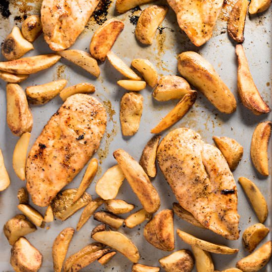 Sheet Pan Cajun Garlic Chicken