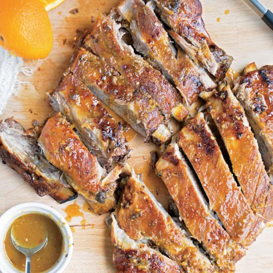 Asian Style Ribs with Orange Glaze