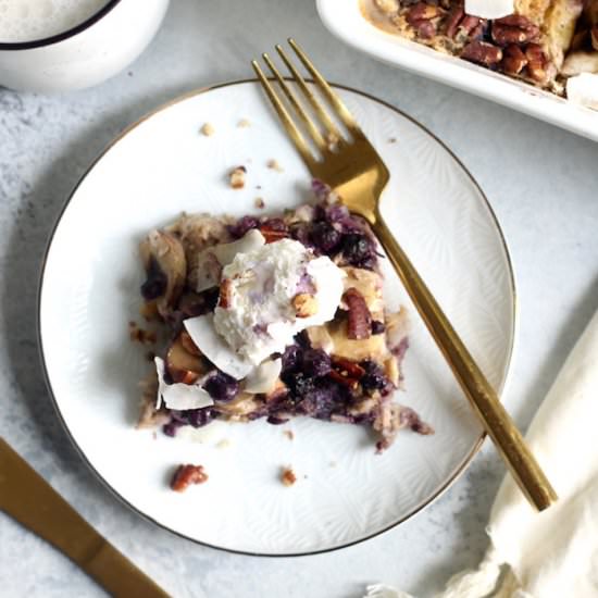 Blueberry Banana Nut Baked Oatmeal