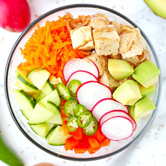 Vegetable and Tofu Poke Bowl
