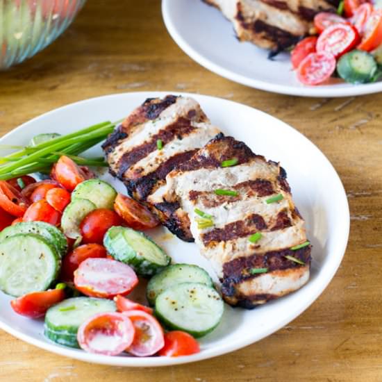 Grilled Ranch Pork Chops