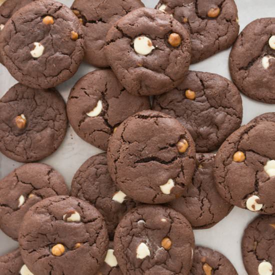 Double Chocolate Caramel Cookies