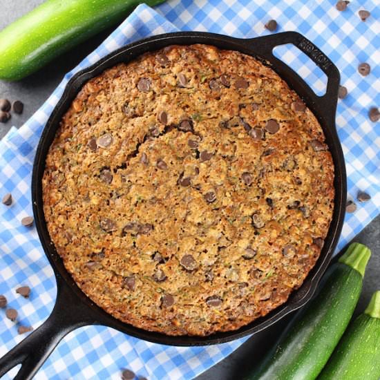 Choc Chip Zucchini Skillet Cake