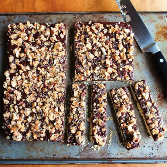 Ginger Hazelnut Millionaire Bars