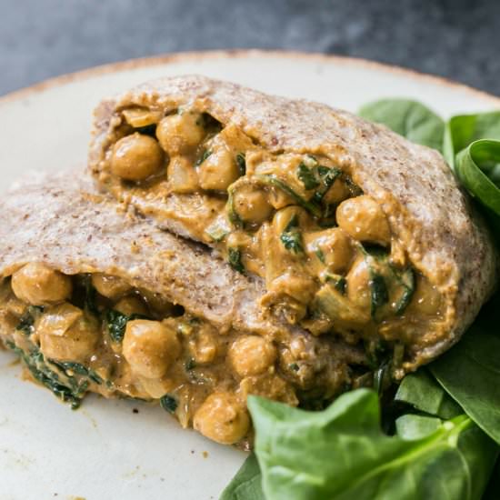 Healthy Chickpea & Spinach Roti