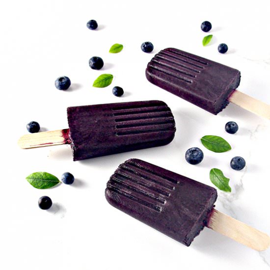 Dairy-Free Blueberry Popsicles