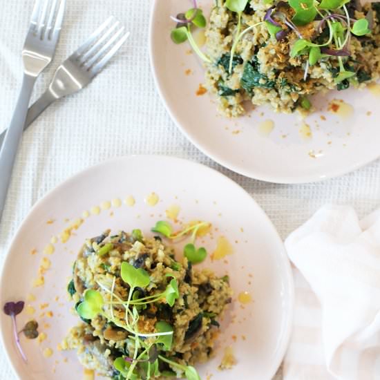 Mushroom & Spinach Risotto