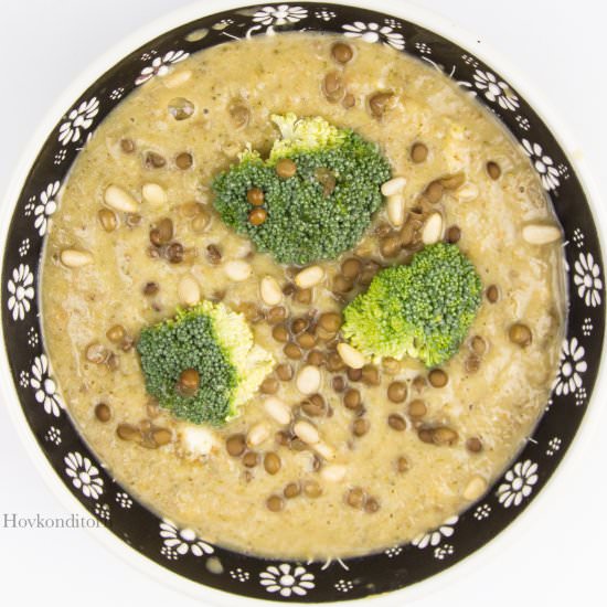 Broccoli-Lentil Puree Soup
