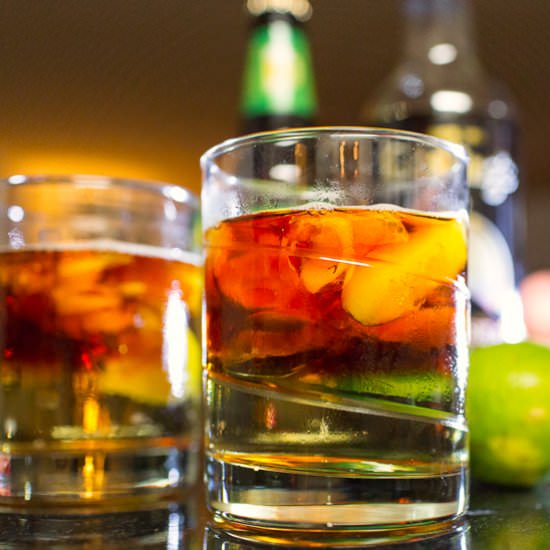 Dark and Stormy Cocktail