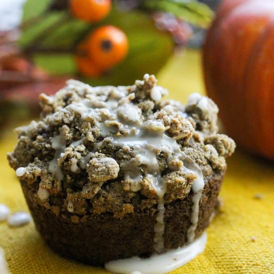 Pumpkin Maple Crumb Muffins
