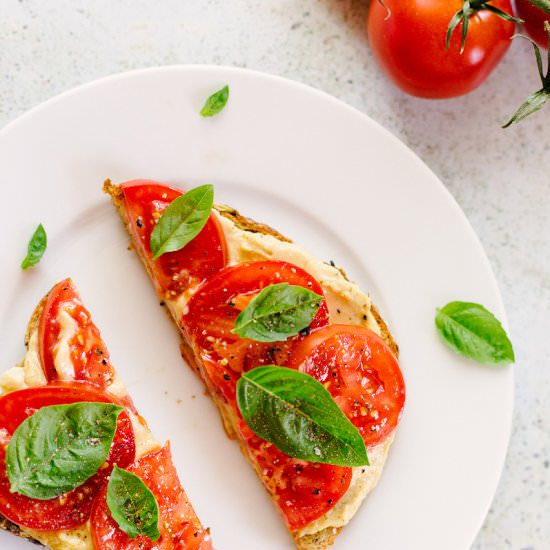Tomato and Hummus Toast