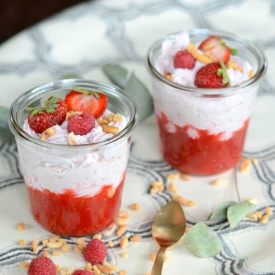 Strawberry mousse