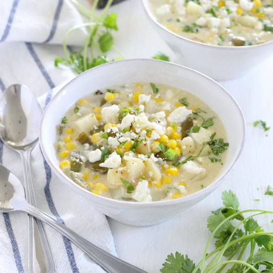 Green Chile and Corn Chowder
