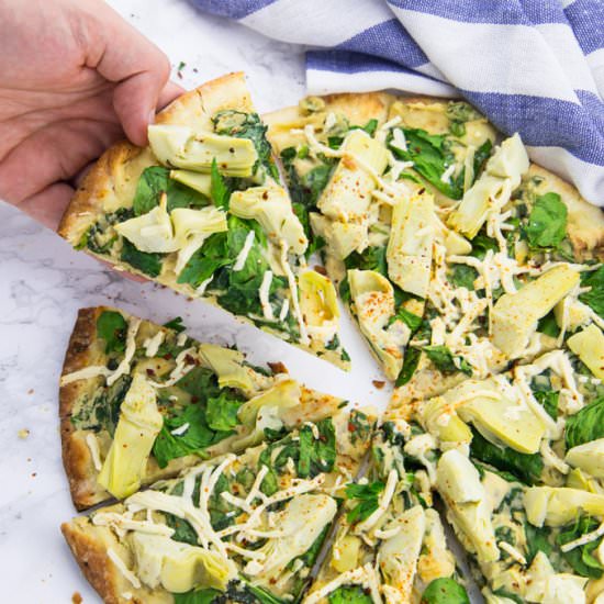 Spinach Artichoke Pizza
