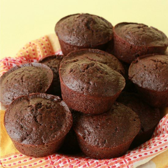 Chocolate Chocolate Chip Muffins