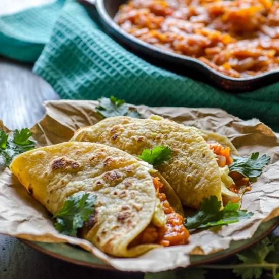 Sweet Potato and Carrot Tinga Tacos
