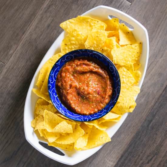 Spicy Roasted Tomato Salsa