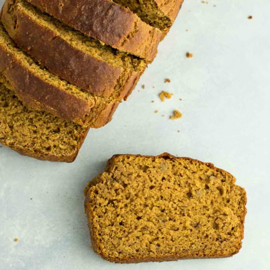 Healthy Pumpkin Banana Bread
