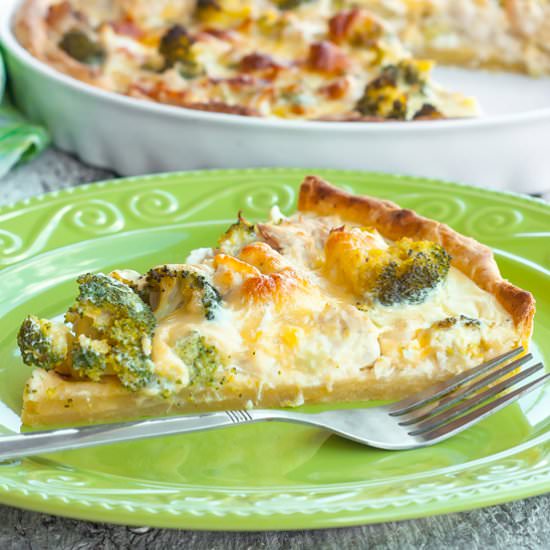 Quiche with Chicken and Broccoli