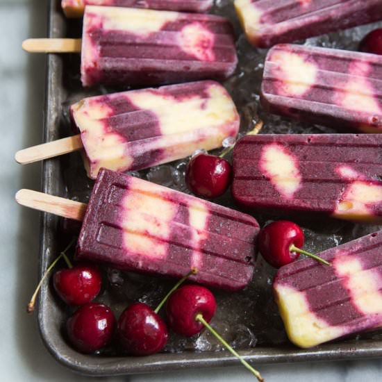 Cherry Pineapple Popsicles