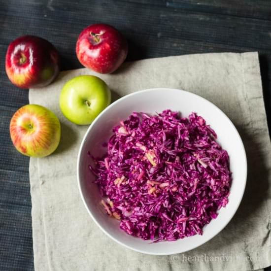 Red Cabbage Apple Slaw