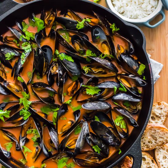 Thai Coconut Curry Mussels