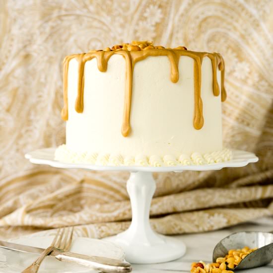 White Chocolate Peanut Butter Cake