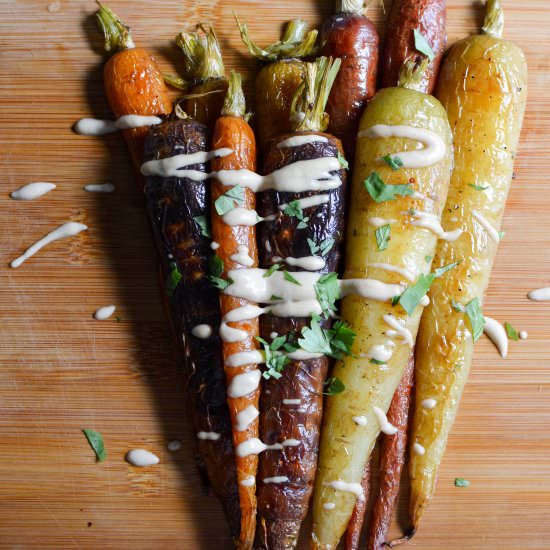 Roasted Tahini Carrots