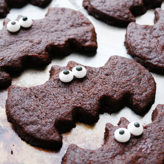 Chocolate Sugar Cookie Bats (GF)