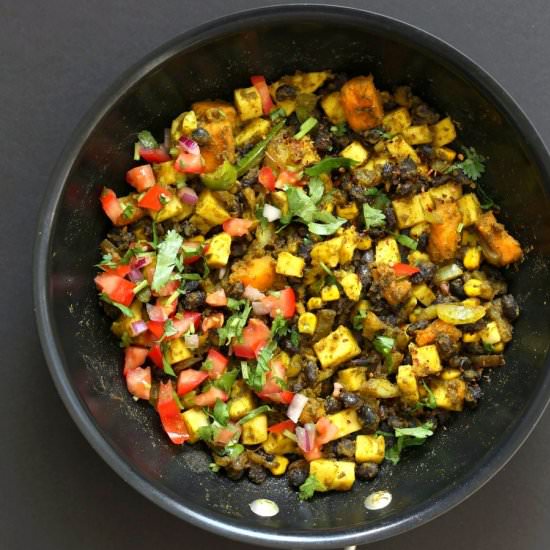 Southwestern Chickpea Tofu Scramble