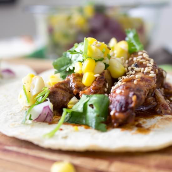 Mole-Q Chicken Tacos