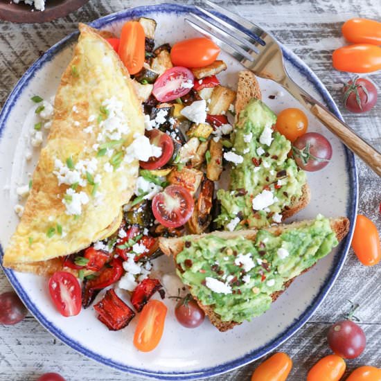 Late Summer Vegetable Omelette
