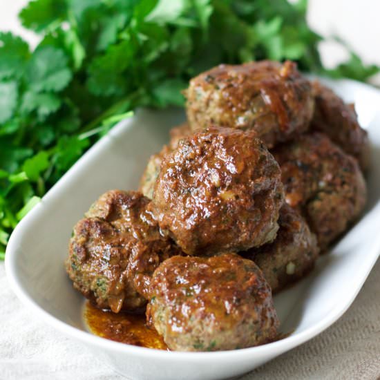 One Pan Garlic Herb Meatballs