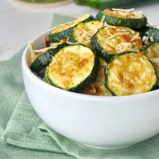 Roasted Garlic Parmesan Zucchini