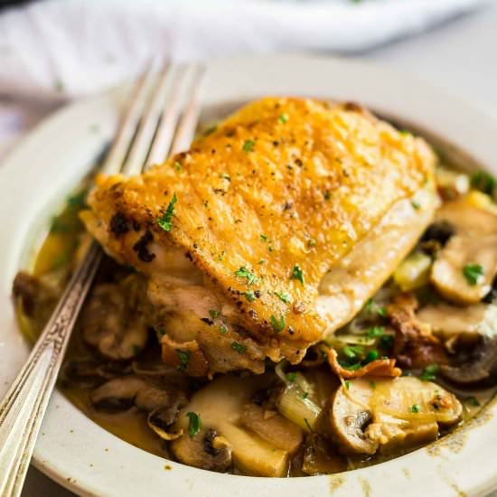 Champagne Braised Chicken Thighs