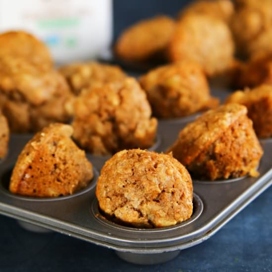 Banana Macadamia Nut Mini Muffins