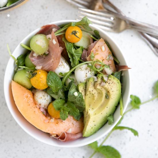 Melon and Mozzarella Salad