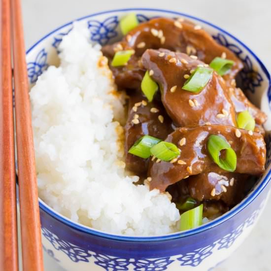 Crock Pot Take Out Mongolian Beef