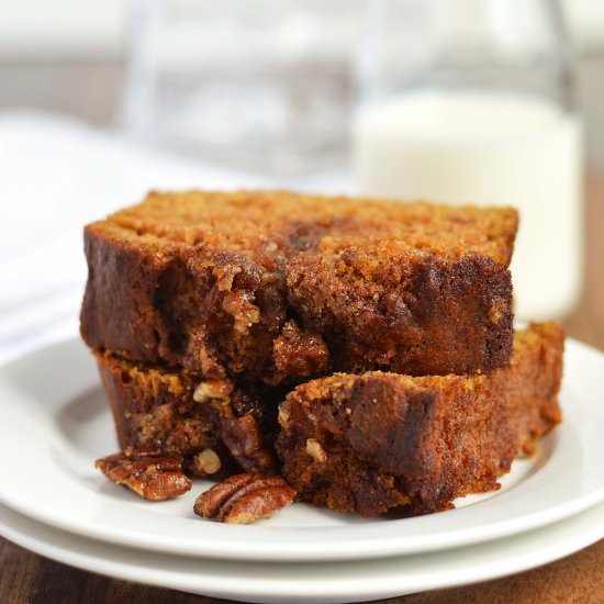 Pumpkin Cinnamon Pecan Loaf