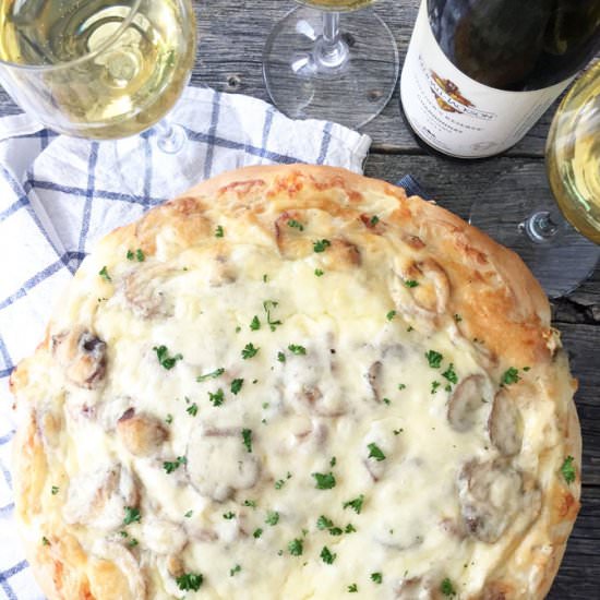 White Sauce Pizza with Chicken