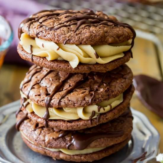 Chocolate Caramel Sandwich Cookies