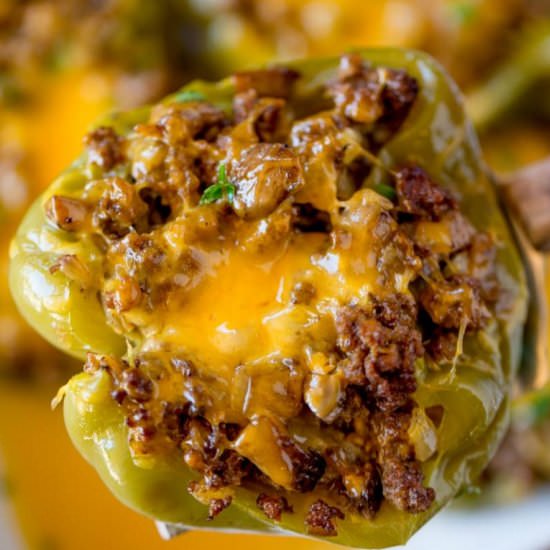 Philly Cheesesteak Stuffed Peppers