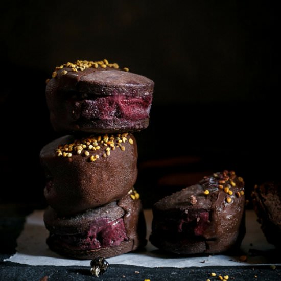 Blackberry Ice Cream Sandwiches
